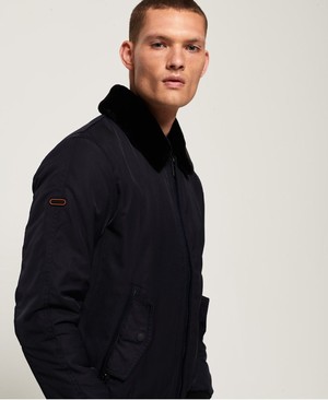 Superdry Edit Hercules Bomber Férfi Kabát Sötétkék | FVEMH3982